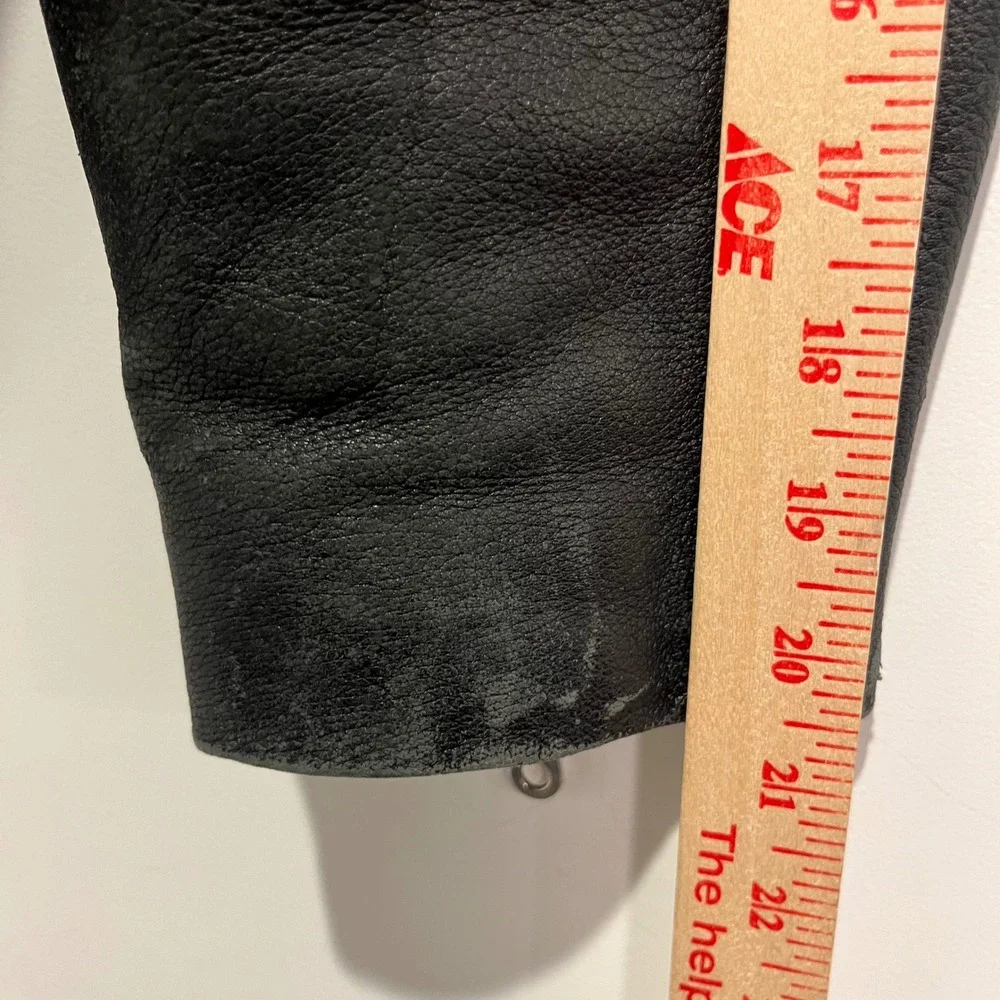 Wilsons Leather Experts Black Leather Thinsulate Hooded Belted Jacket Mens M